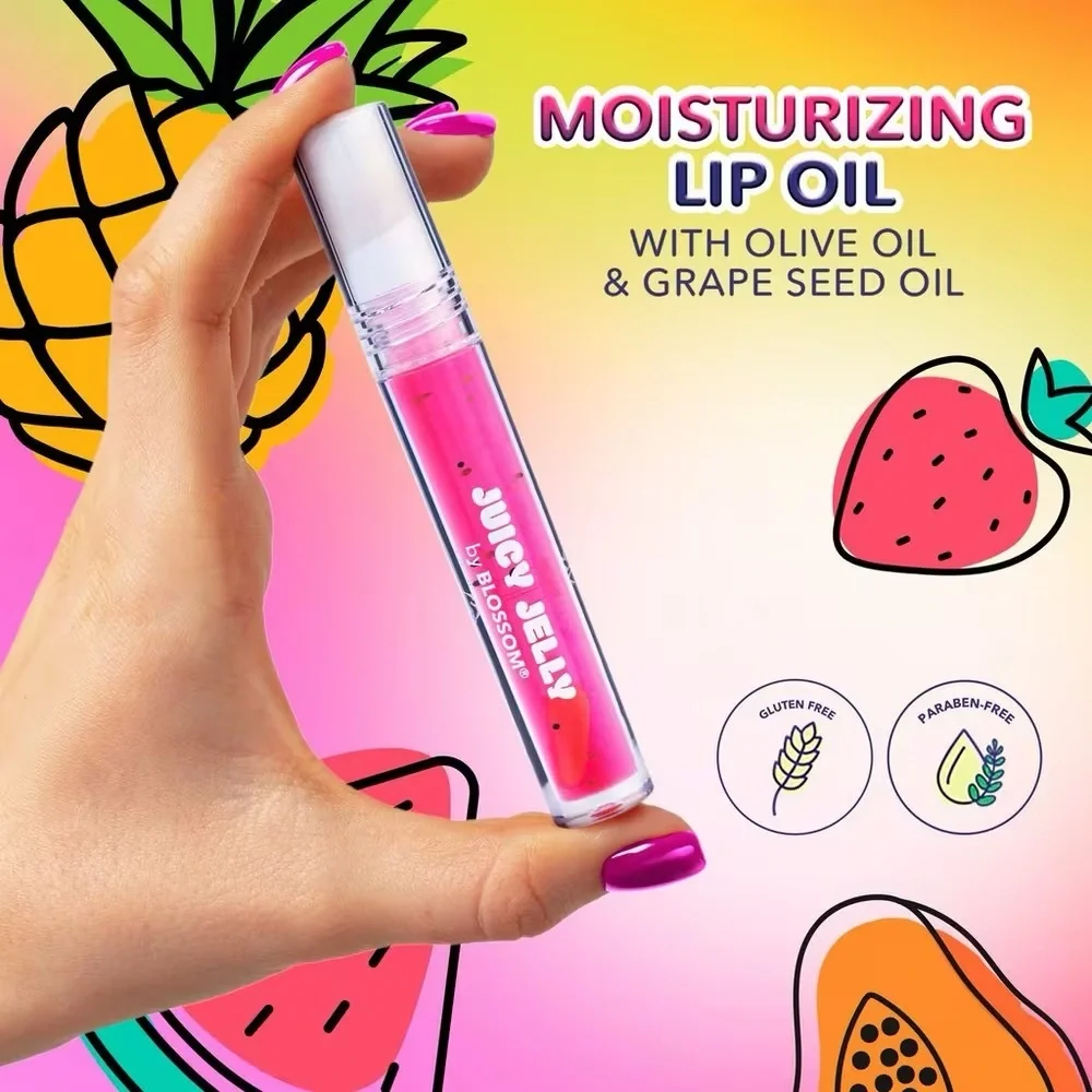 BLOSSOM Strawberries n Cream Lip Gloss & Strawberry Lip Oil Set, NEW